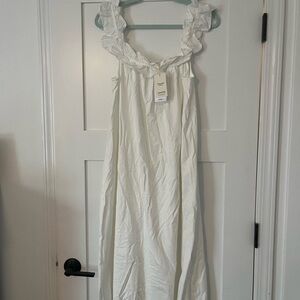 NWT Mango White Maxi Dress